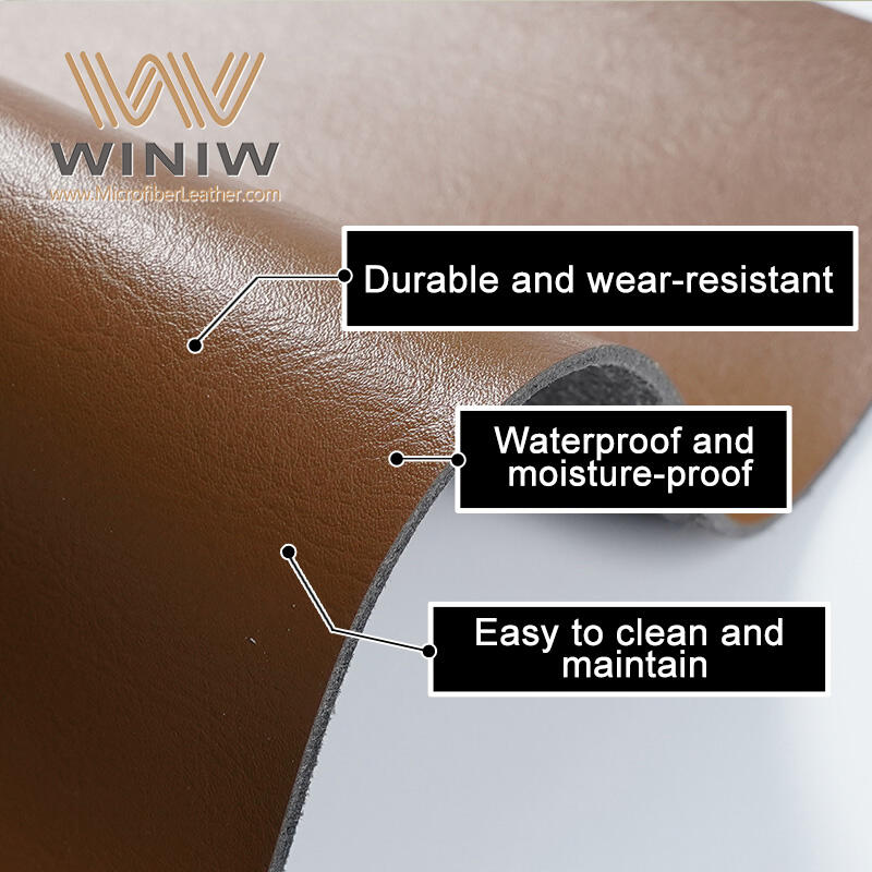 MaterialWaterproof Faux LeathermanMicrofiber PU Leather Brand Name WINIW Company Factory Wholesale Leatherette Fabric ManufacturersWidth 54