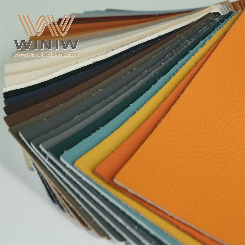 Material MicrofiberLeather Brand Name WINIW Company Factory Wholesale Faux Leather ManufacturersWidth 54