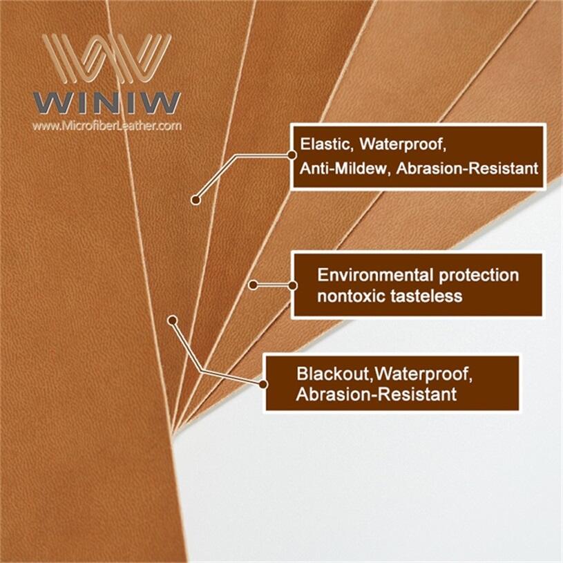 2.mm Strong Durability Custom Logo Label Microfiber PU Synthetic Leather manufacture