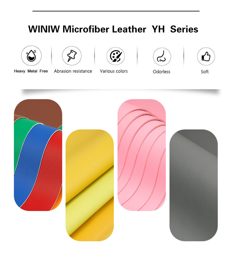 MaterialSofa Fabric Waterproof ImportersMicrofiber Leather Composition 55 Nylon + 45% Polyurethane Brand Name WINIW Company Factory Wholesale Artificial Leather ManufacturersThickness 0