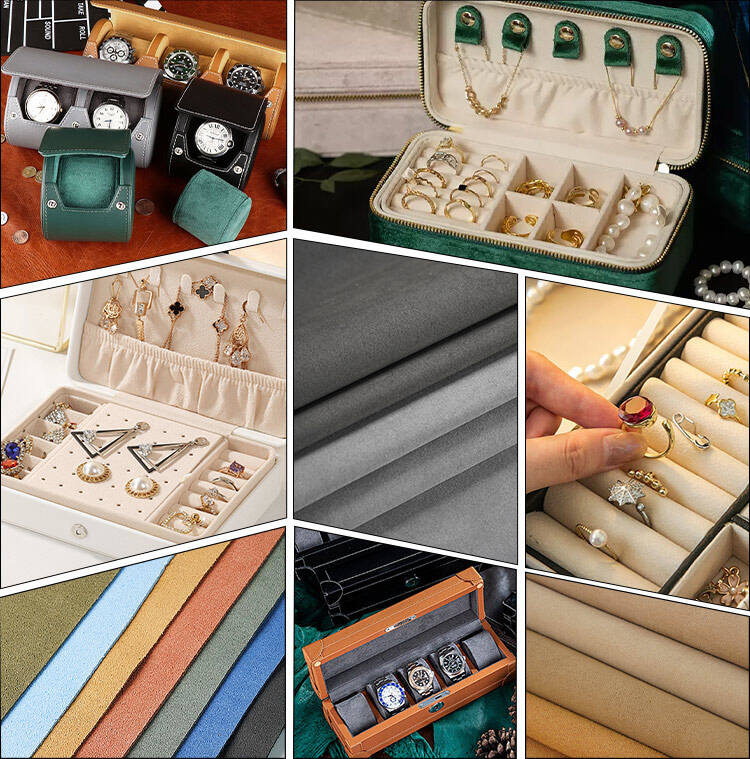 Fadeless Microsuede Imitation Material For Jewelry Box Leather supplier