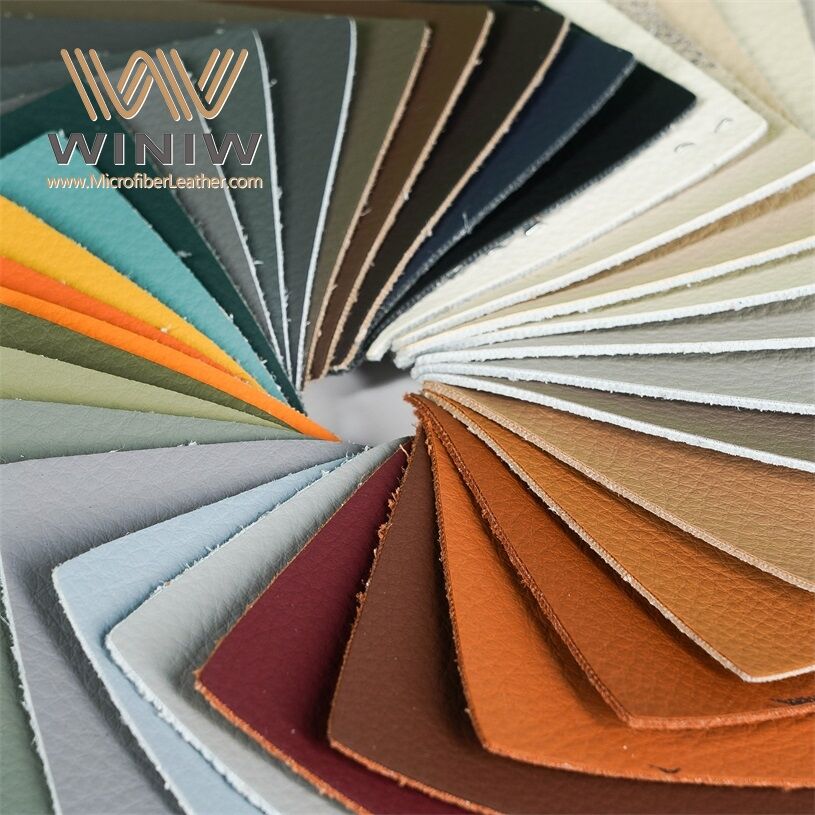 MaterialWaterproof Leather Fabric OdmhsasMicrofiberLeather Brand Name WINIW Company Factory Wholesale Synthetic Leather ManufacturersWidth 54
