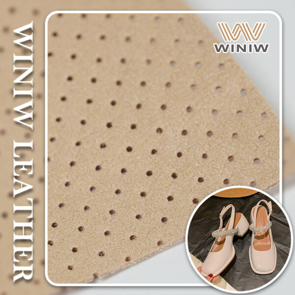 White Microfiber Leather Shoe Material Exporter