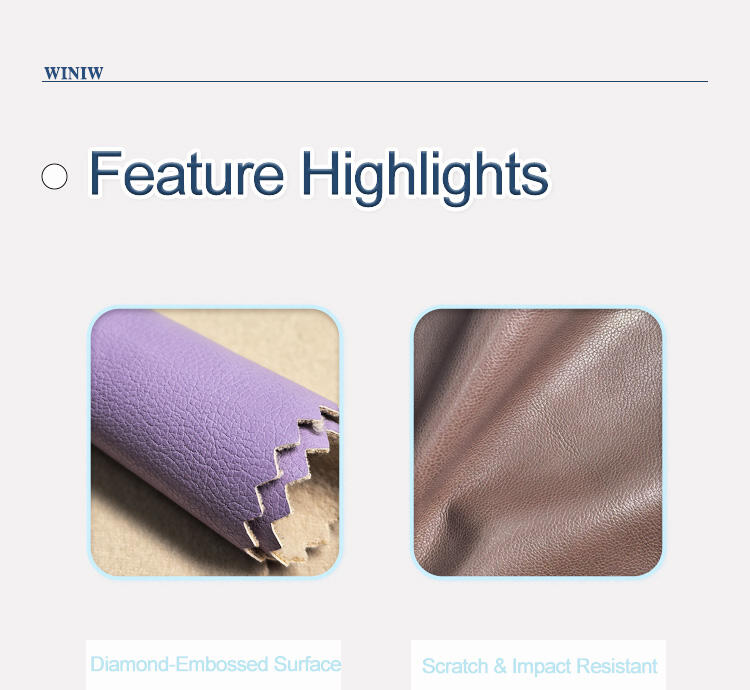 MaterialSofa Fabric Waterproof ImportersMicrofiber PU Leather Brand Name WINIW Company Factory Wholesale Leatherette ManufacturersWidth 54