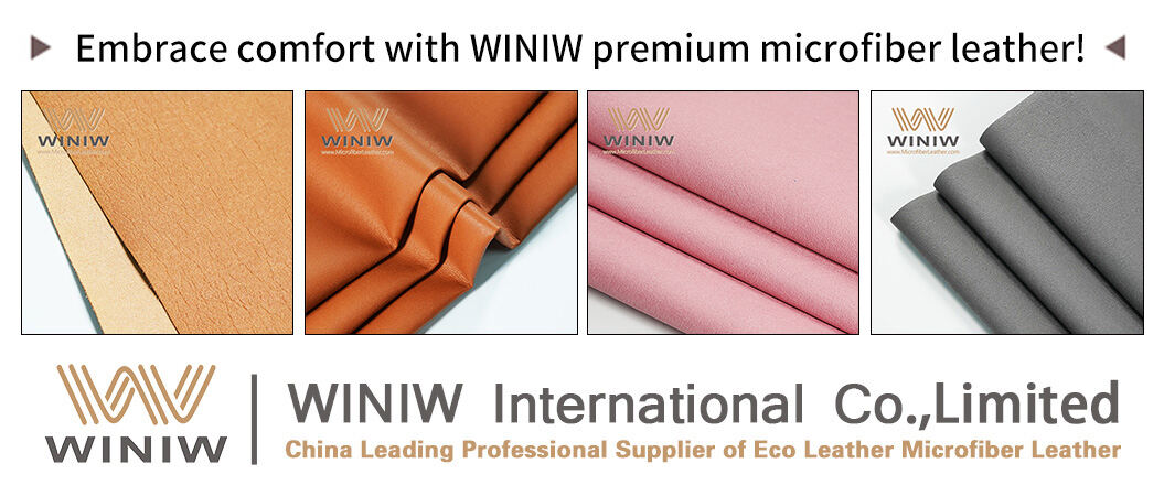 Material MicrofiberLeather Brand Name WINIW Company Factory Wholesale PVC Leather ManufacturersWidth 54