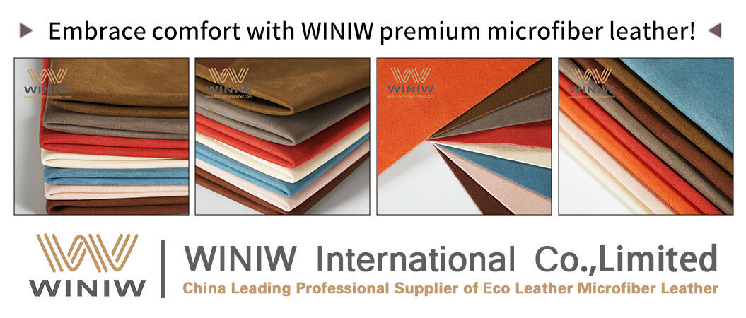MaterialWaterproof Sofa Fabric ExporterMicrofiber Suede Leather Brand Name WINIW Company Factory Wholesale Leatherette ManufacturersWidth 54