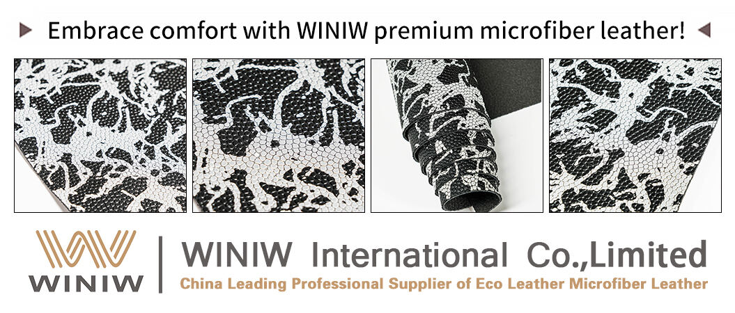 Matière MicrofibreCuir Marque WINIW Company Factory Wholesale Vegan Leather ManufacturersLargeur 54