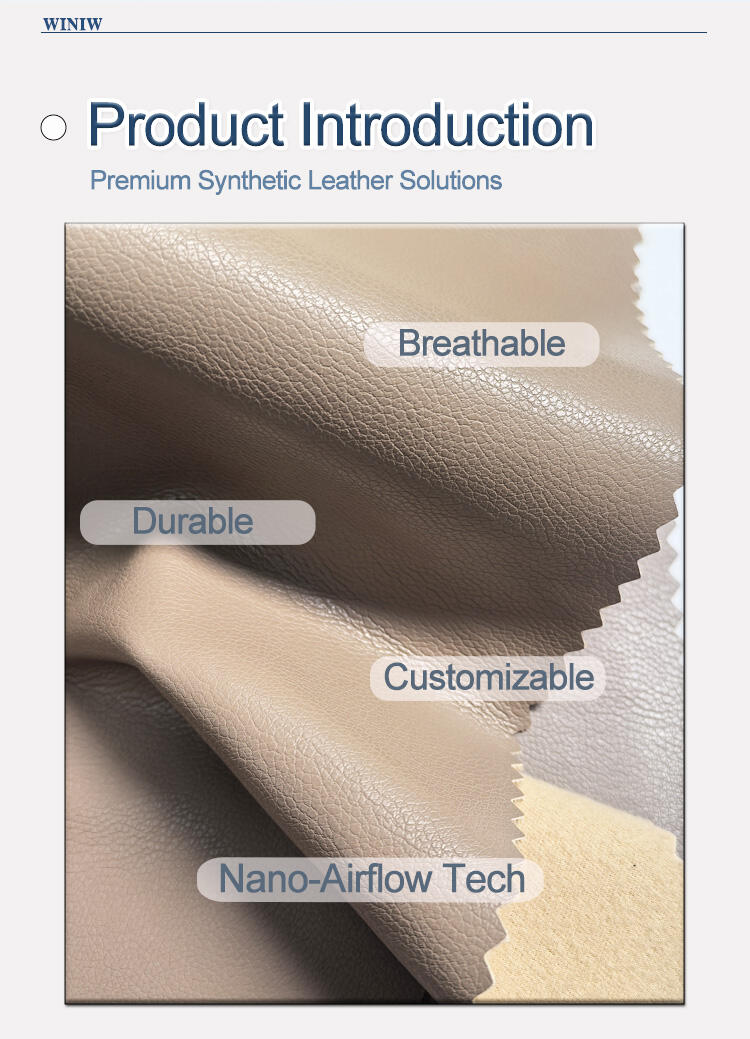 Material Microfiber PU Leather Brand Name WINIW Company Factory Wholesale PU Material ManufacturersWidth 54