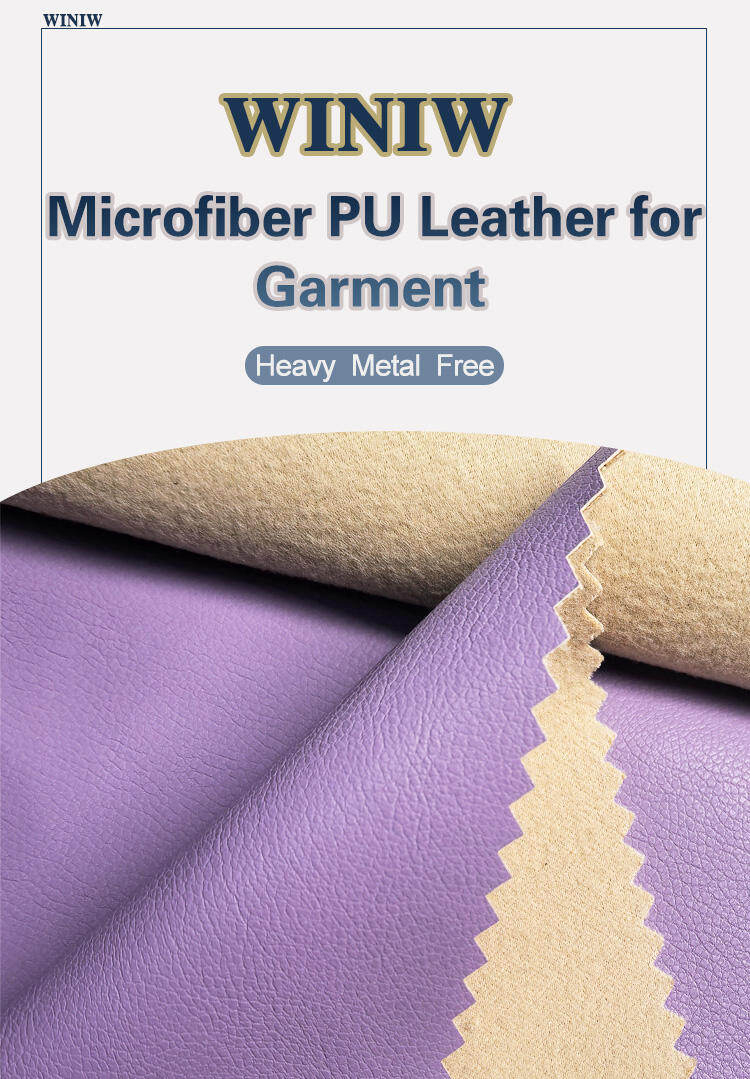 WINIWSuede Leather Waterproof ImportCompany Factory Wholesale Leather Fabric ManufacturersThermoregulating Vegan PU Leather introduces a groundbreaking innovation for outerwear designed to adapt to changing climates