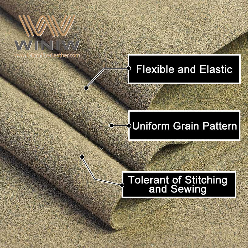 This microfiber suede leather fabric is designed to cater to the discerning tastes of designers, artisans, and manufacturers looking to elevate their creations without compromising on sustainability