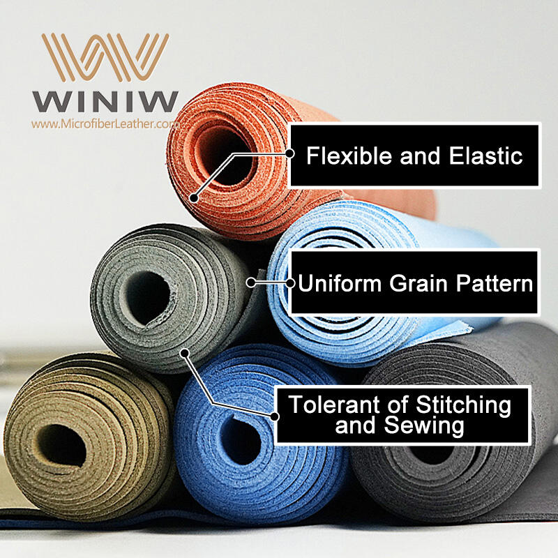 MaterialWaterproof Sofa Fabric ExporterMicrofiber Suede Leather Brand Name WINIW Company Factory Wholesale Leather Fabric ManufacturersWidth 54