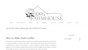 1905 Farmhouse - Homemade Fruit Leather