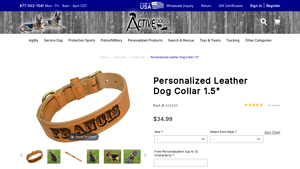 Active Dogs - Personalized Leather Dog Collar