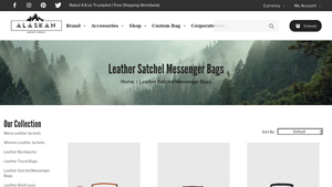 Alaskan Leather Company - Petra Leather Laptop Messenger Bag