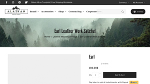 Alaskan Leather Company - Earl Leather Work Satchel