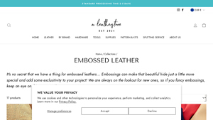A Leather Store - Embossed Leather Collection