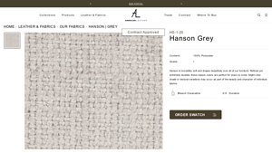 American Leather - Hanson Grey Fabric