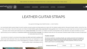 Anthology Gearwear - Handmade Leather Guitar Straps