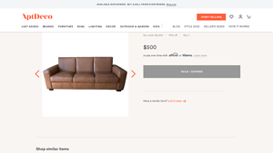 AptDeco - Used Sofa with Minor Blemishes