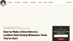 Art of Manliness - Rotary Punch & Round Drive Punch