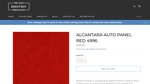 Auto Interior Specialists - Alcantara Auto Panel Red 4996