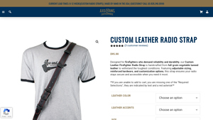 Axe and Awl Leatherworks - Custom Leather Firefighter Radio Strap