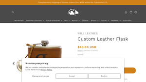 Bandon Dunes - Custom Leather Flask