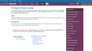 Beautiful Displays - Custom Patent Leather Printing Services