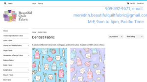 Beautiful Quilt Fabric - Dentist Fabric Collection