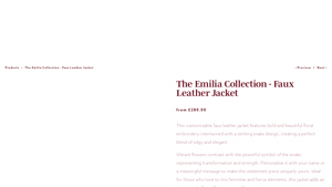 Beth Wilson - Emilia Collection Faux Leather Jacket