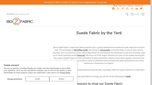 Big Z Fabric - Suede Fabric by the Yard