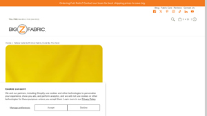 DuroLast® - Yellow Solid Soft Vinyl Fabric