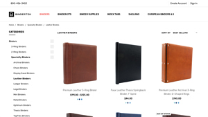 Bindertek - Premium Leather 3-Ring Binder