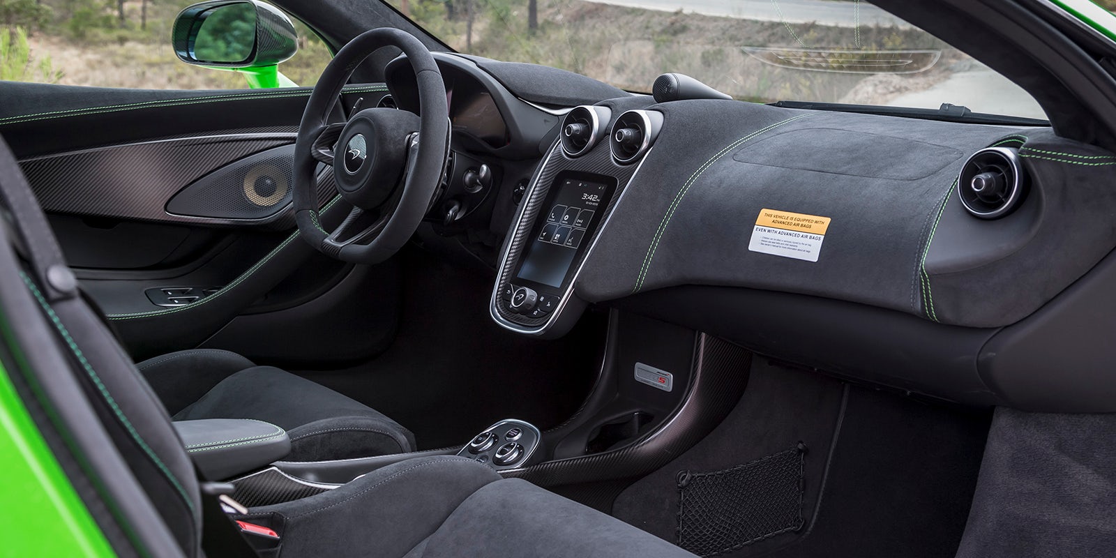 An application scenario or product detail of black alcantara material - Image 9