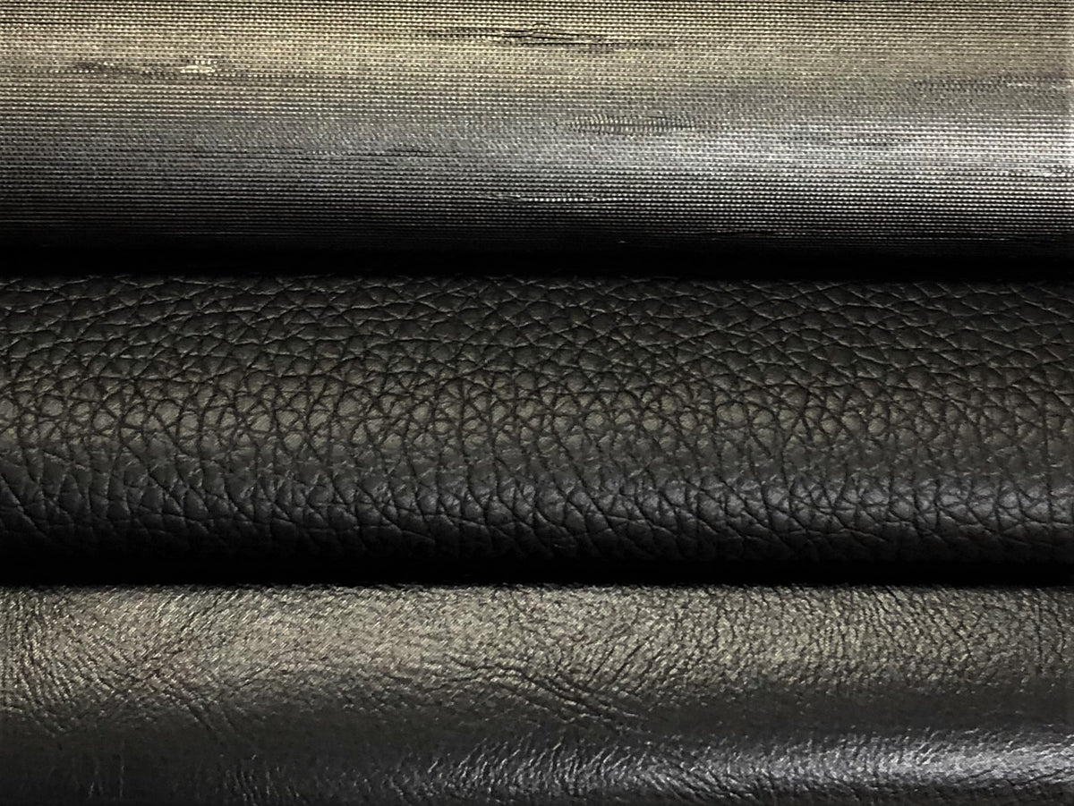 An application scenario or product detail of black faux leather upholstery fabric - Image 9