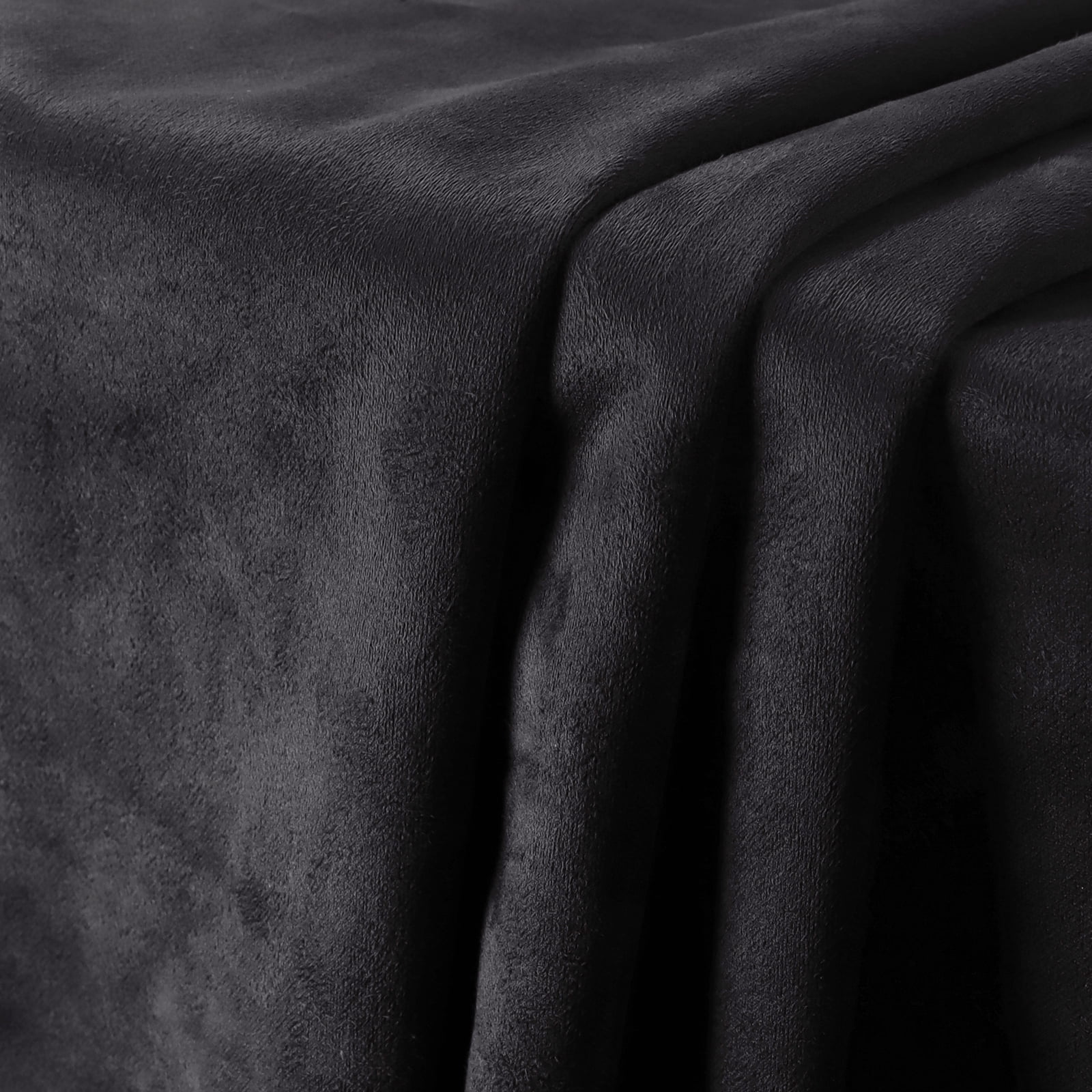 An application scenario or product detail of black faux suede fabric - Image 5