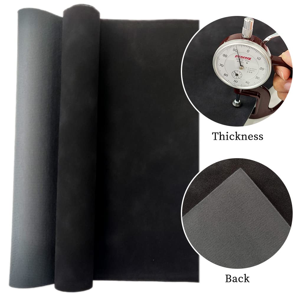 An application scenario or product detail of black faux suede material - Image 10