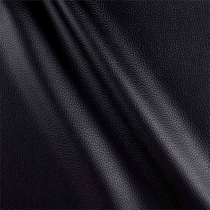 An application scenario or product detail of black leather fabric - Image 6
