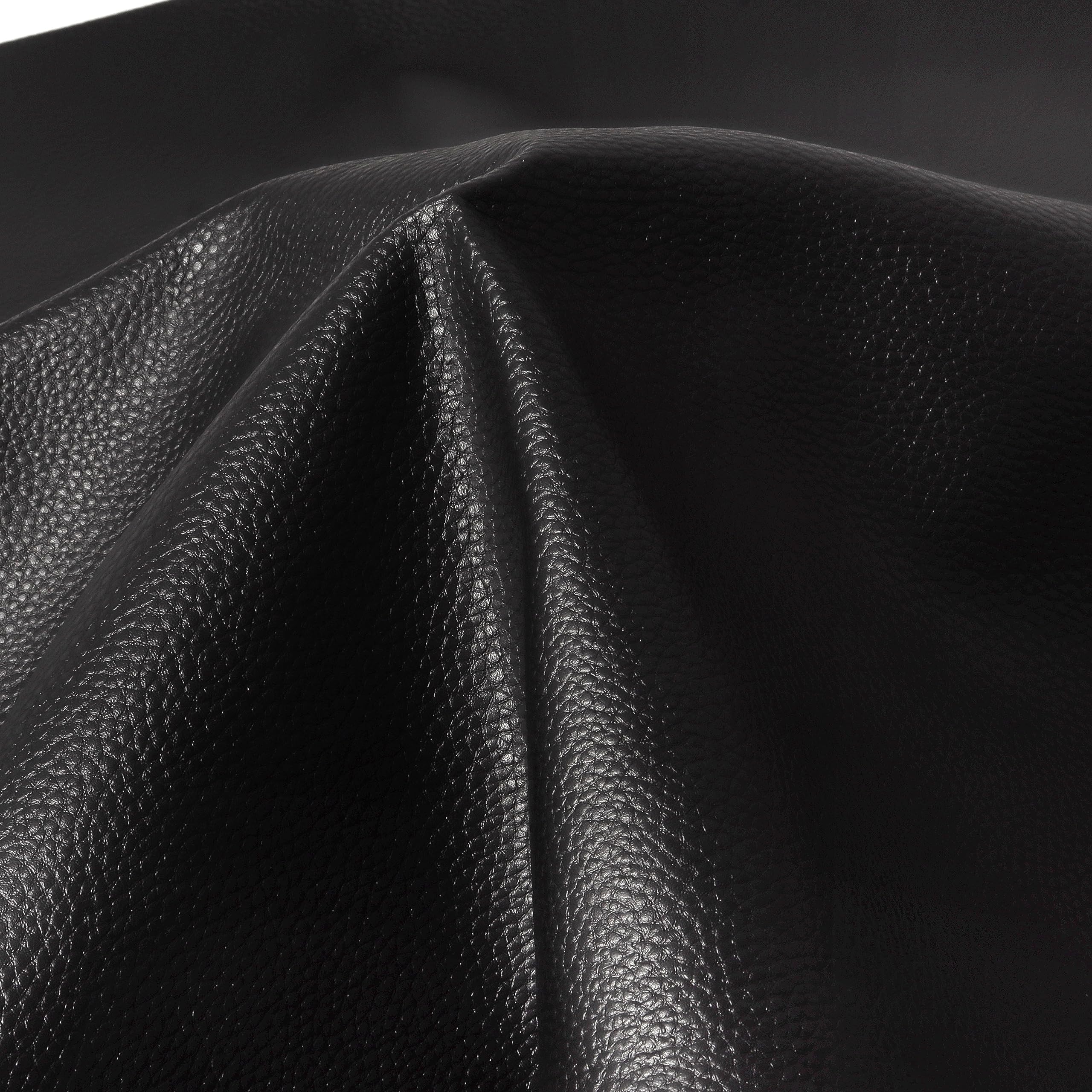 An application scenario or product detail of black leather fabric - Image 9