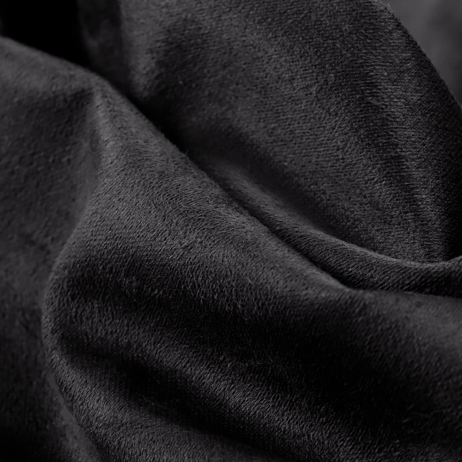 An application scenario or product detail of black suede leather fabric - Image 2