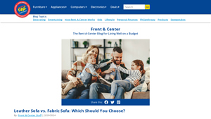 Rent-A-Center - Leather vs. Fabric Sofas