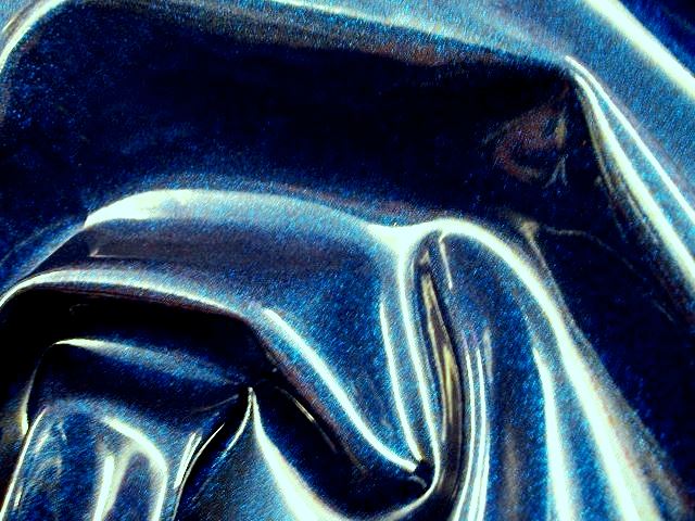 An application scenario or product detail of blue faux leather fabric - Image 1