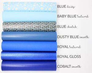 Featured image for the blue faux leather fabric guide