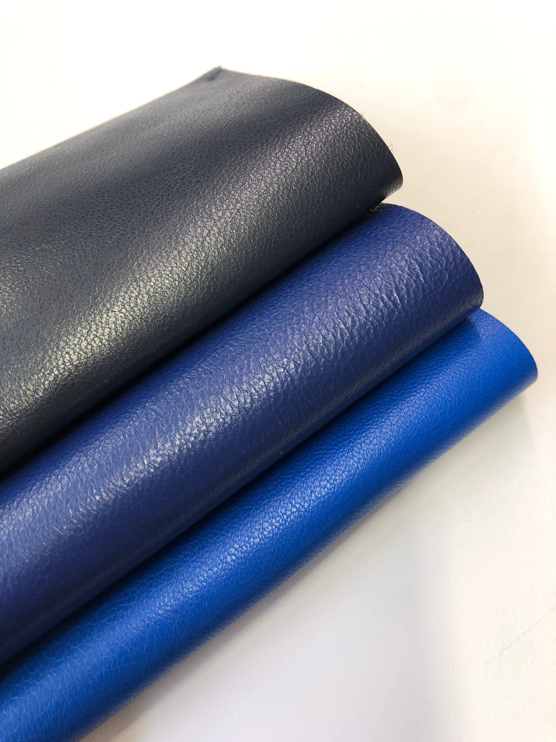 An application scenario or product detail of blue leather fabric - Image 6