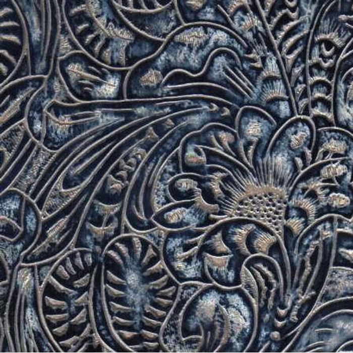 An application scenario or product detail of blue leather fabric - Image 14