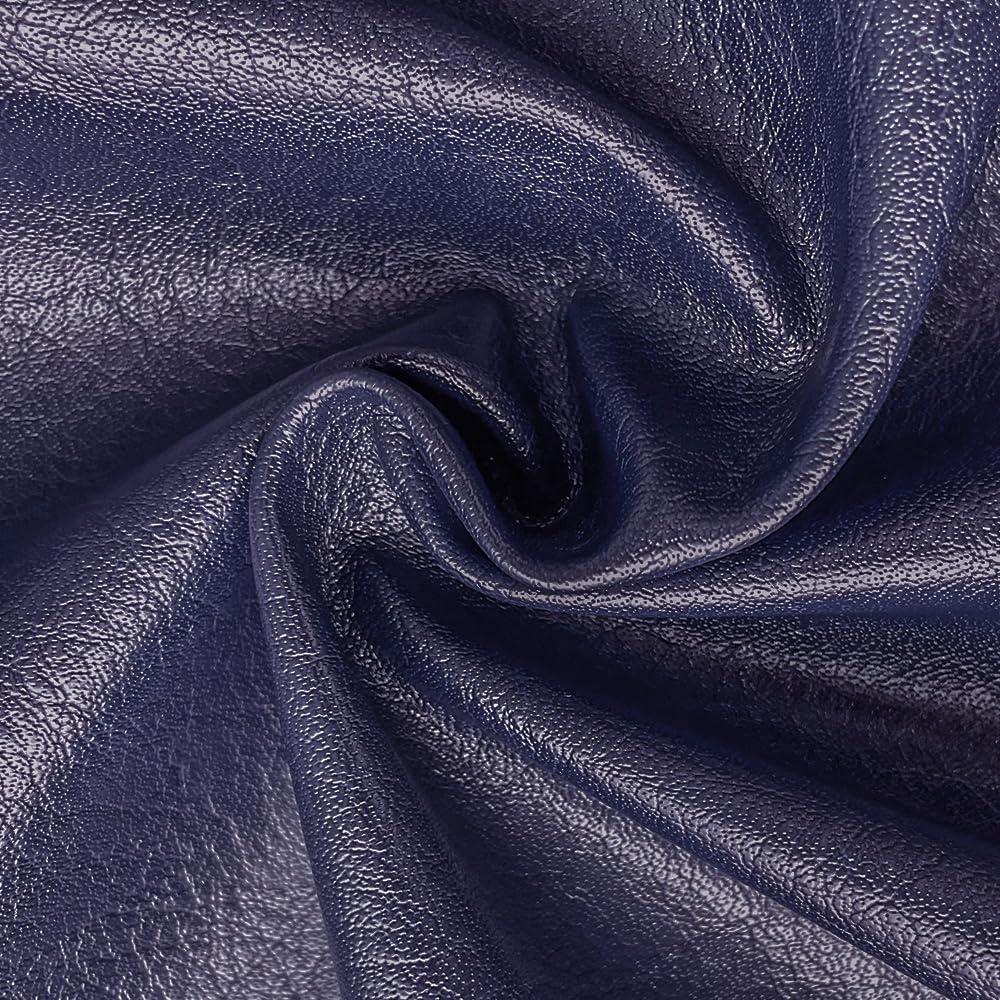 An application scenario or product detail of blue leather fabric - Image 17