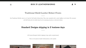 Box31 Leather - Custom Leather Helmet Fronts