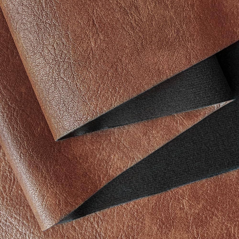 An application scenario or product detail of brown faux leather fabric - Image 15