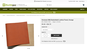 Buckleguy - Horween NBA Basketball Leather Panel