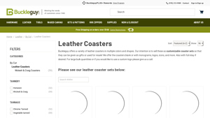 Buckleguy - Customizable Leather Coasters
